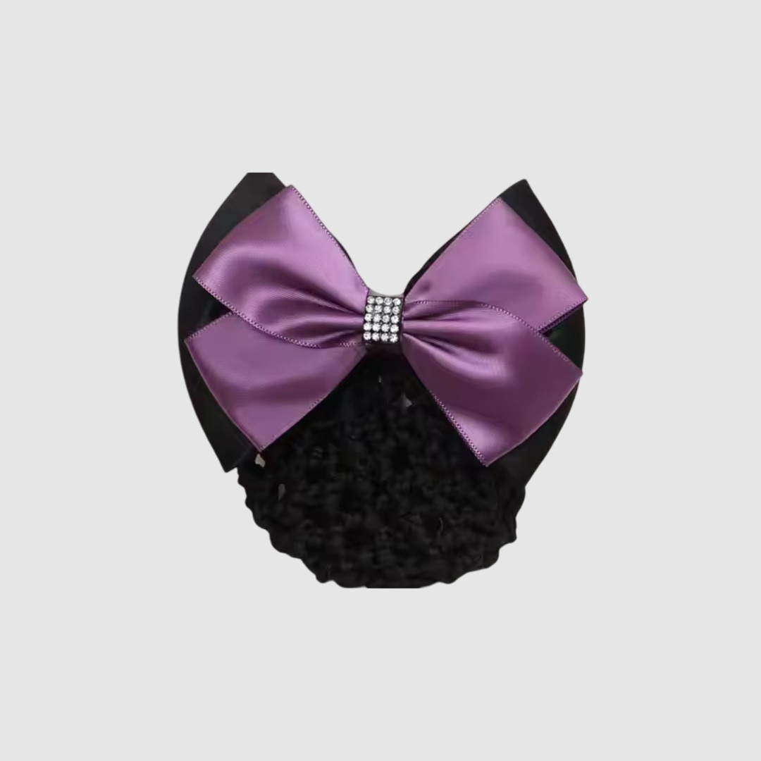 Purple and Black Show Bow