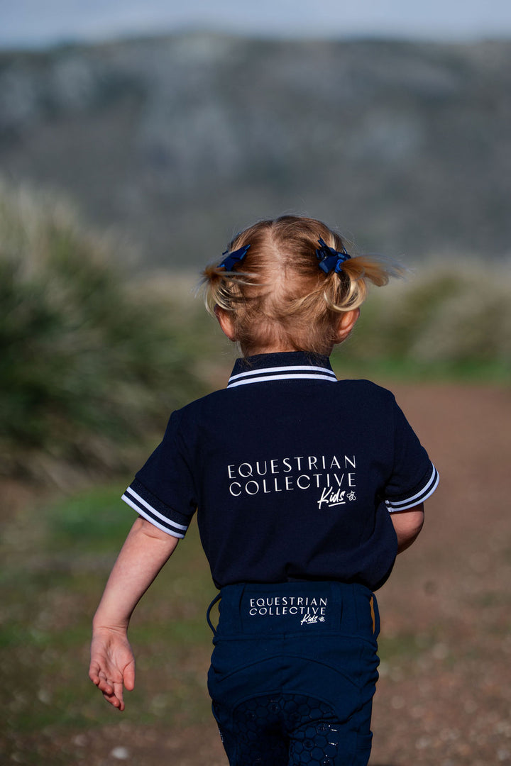 E-C Navy Kids Polo Top