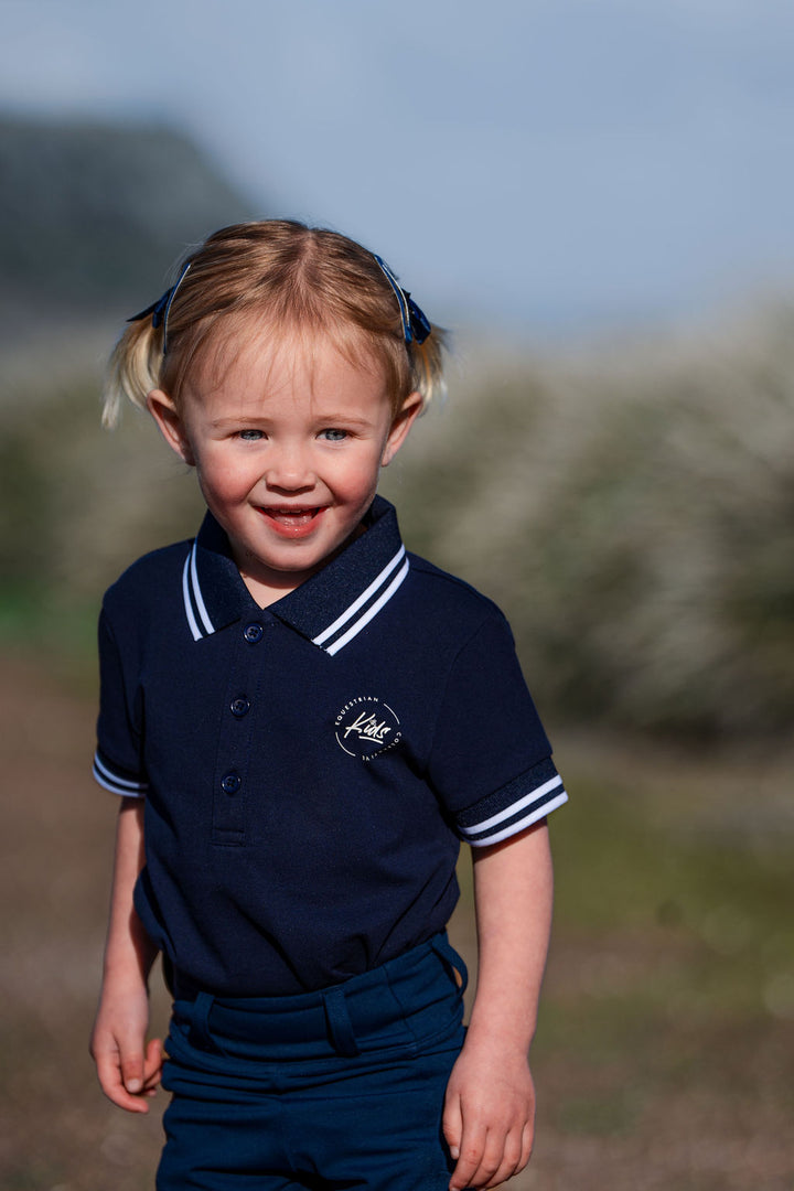E-C Navy Kids Polo Top