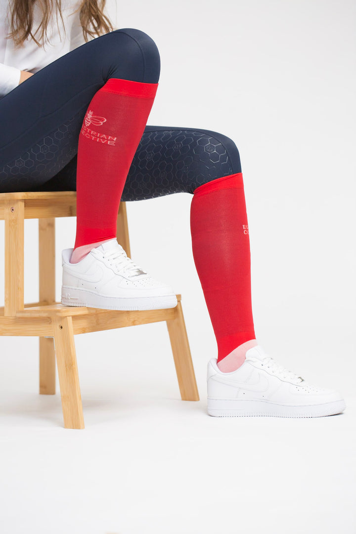 Ultra Thin Long Socks 2pk Rebel Red