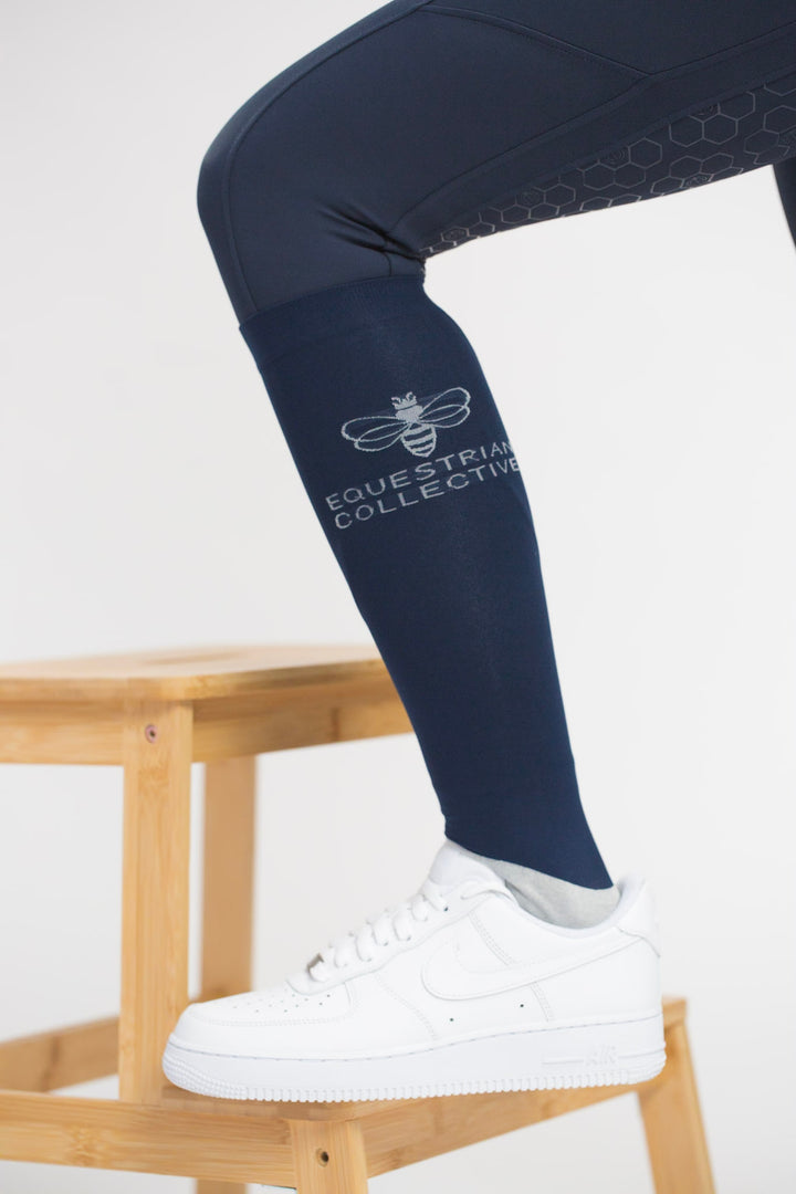 Ultra Thin Long Socks 2pk - Navy