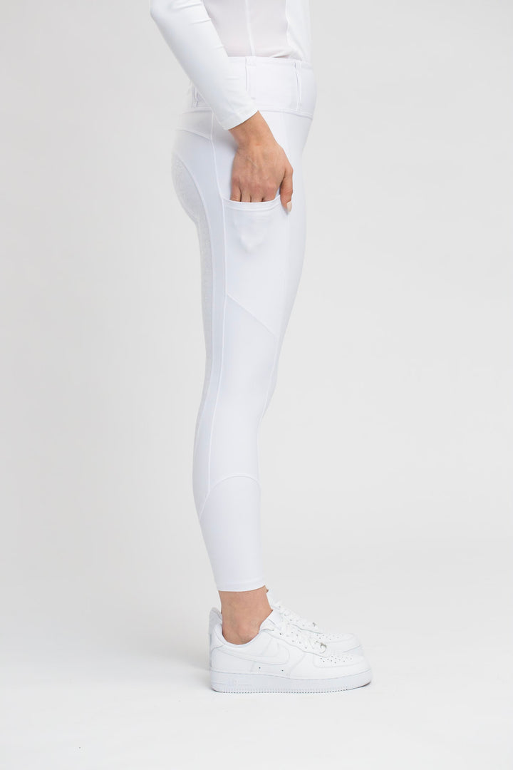 White Competition Honeycomb Technical Tights