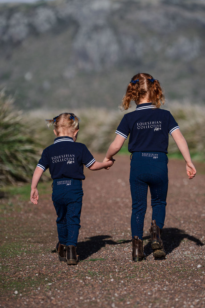 E-C Navy Kids Polo Top