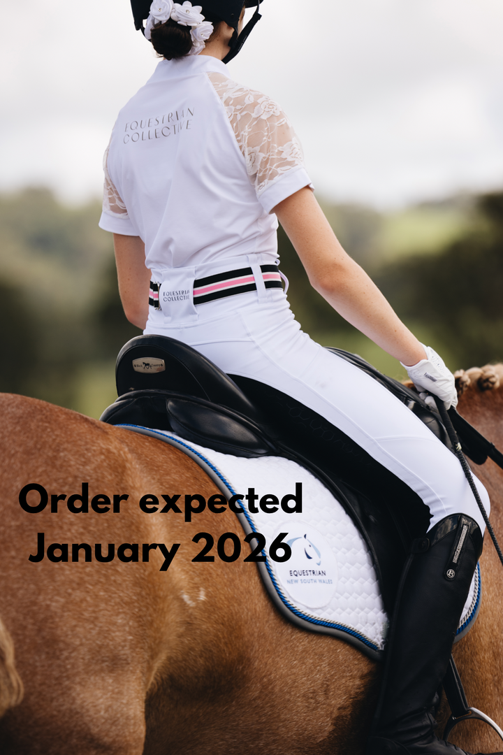 Preorder - Black Seat White Competition Honeycomb Technical Tights