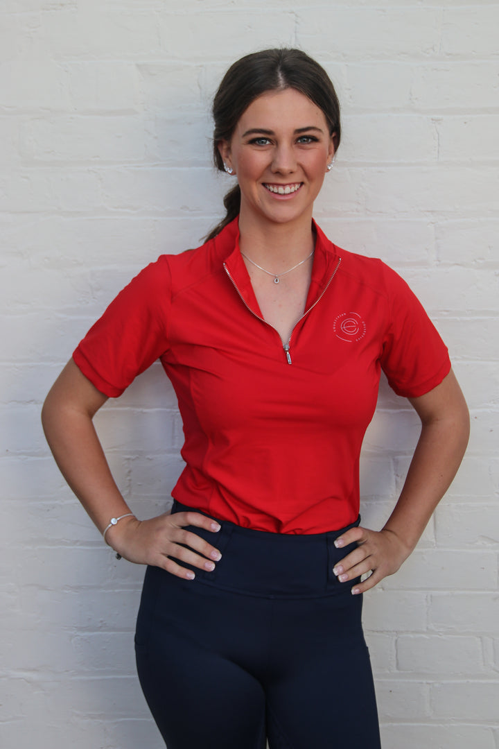 Mesh Base Layer - Rebel Red Short Sleeve