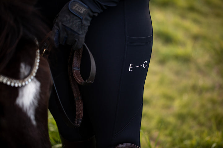 Winter Honeycomb Tights: Black-Pants-Equestrian Collective