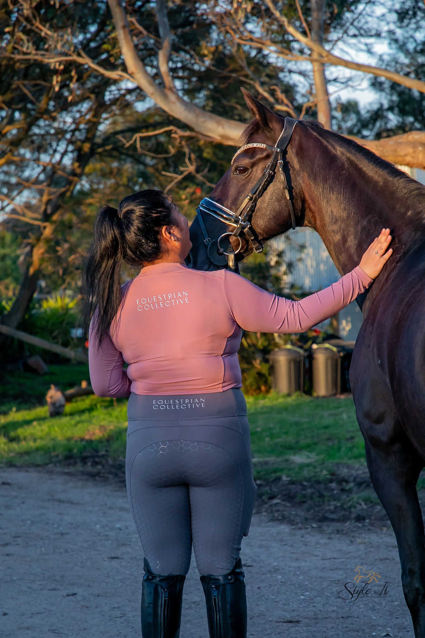 Honeycomb Technical Tights: Grey-Pants-Equestrian Collective