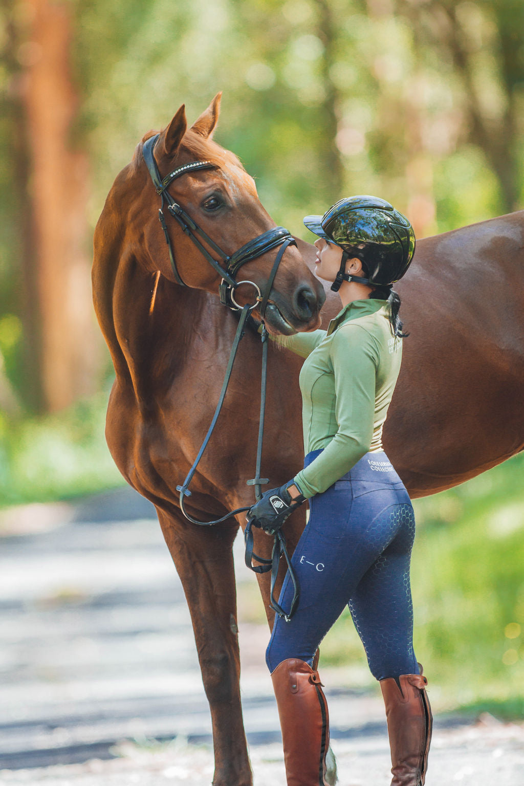 Honeycomb Technical Tights: Navy-Pants-Equestrian Collective
