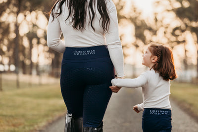 Honeycomb Technical Tights: Navy-Pants-Equestrian Collective