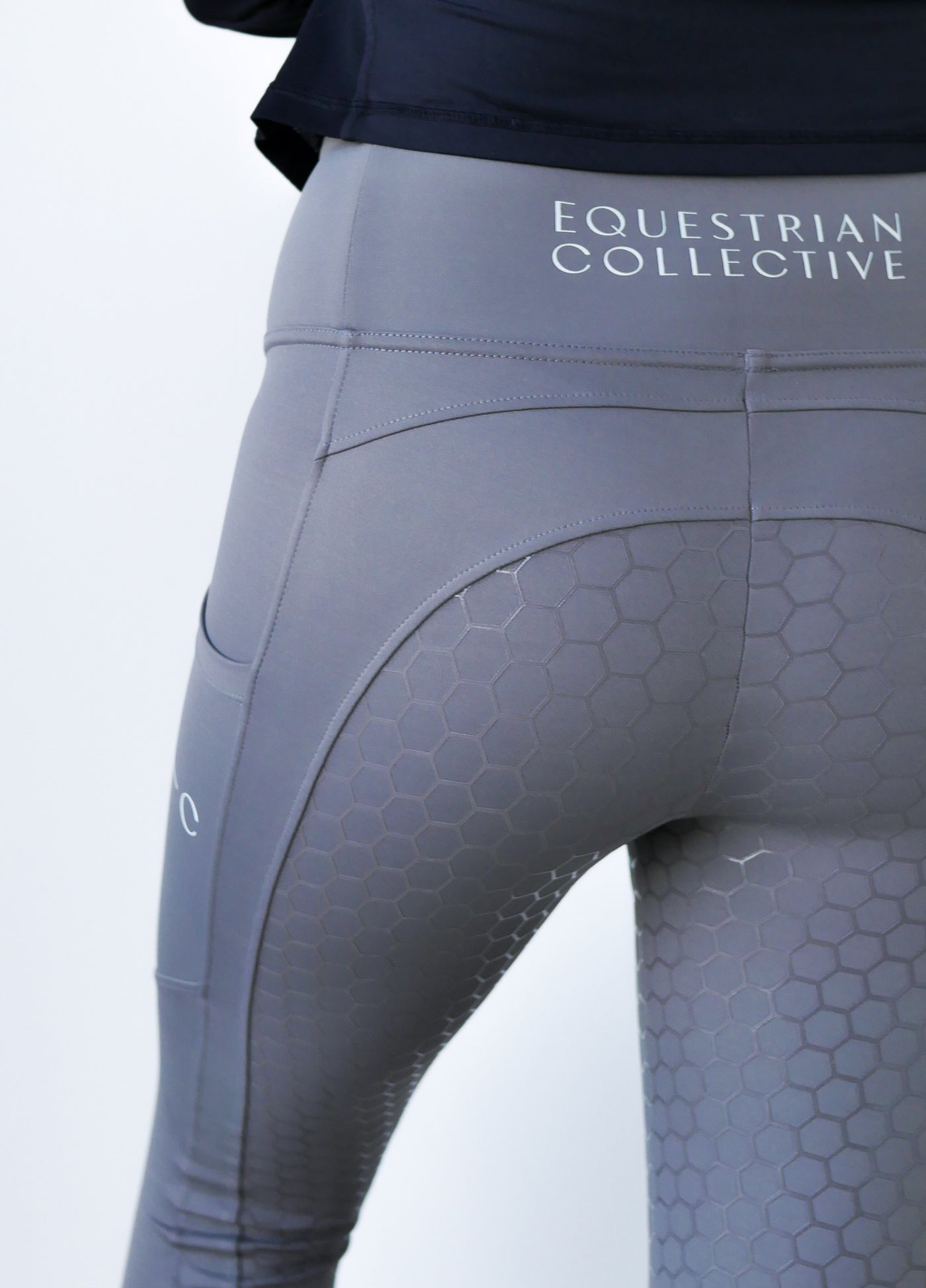 Honeycomb Technical Tights: Grey-Pants-Equestrian Collective