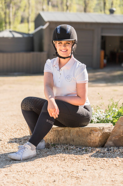 Honeycomb Technical Tights: Classic Black-Pants-Equestrian Collective